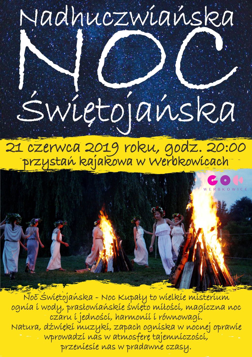 Plakat "Nadhuczwiańska Noc Świętojańska 2019"