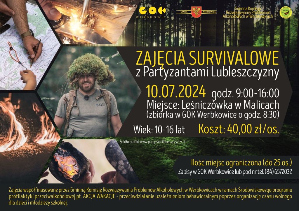 Plakat Zajęcia Survivalowe