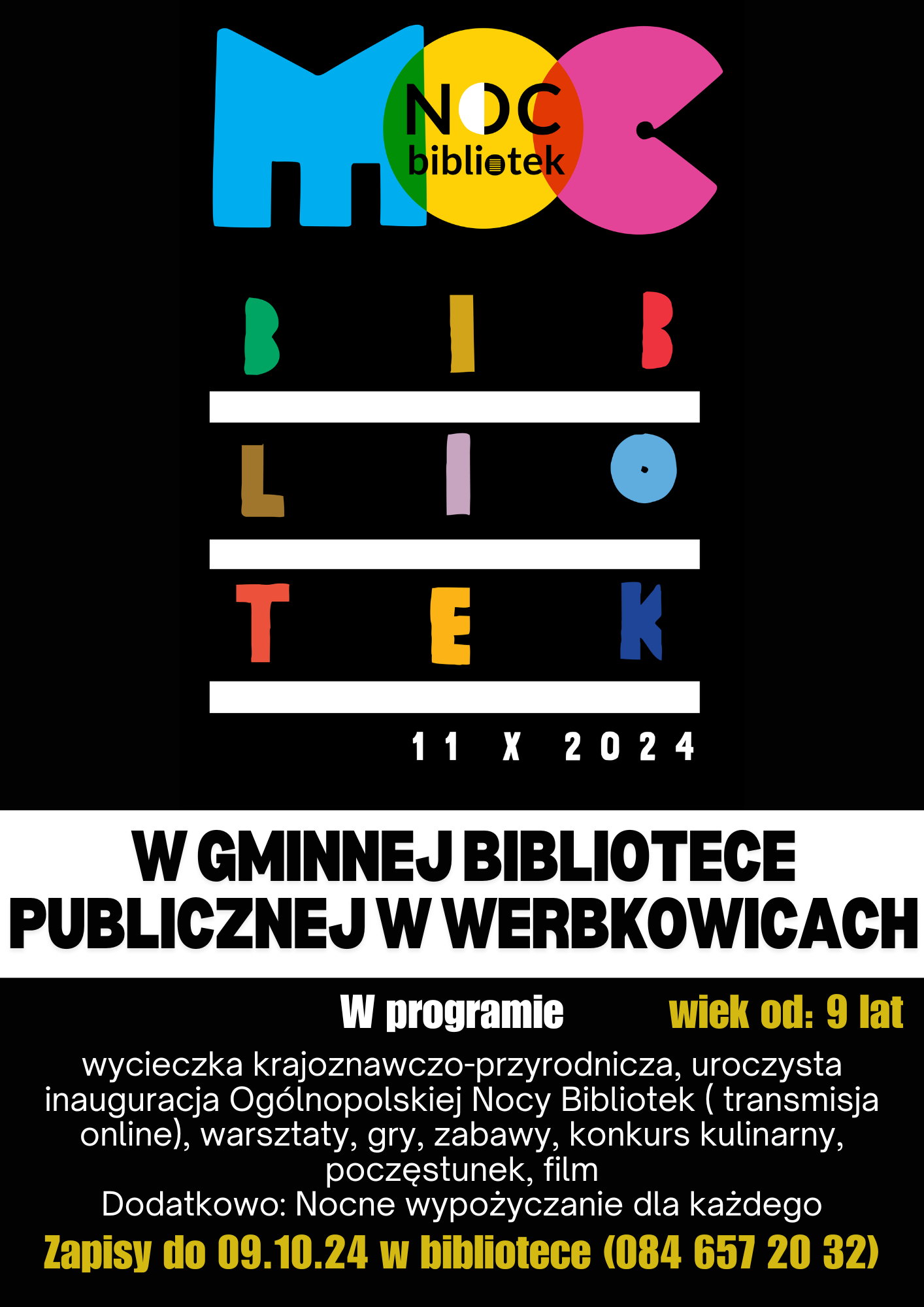 Plakat nocy bibliotek