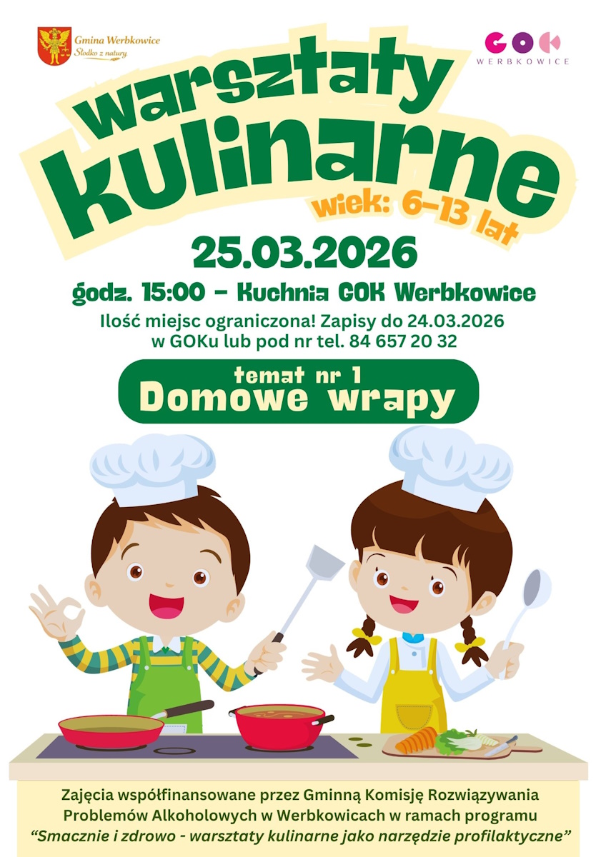 Plakat Warsztaty kulinarne cz.1