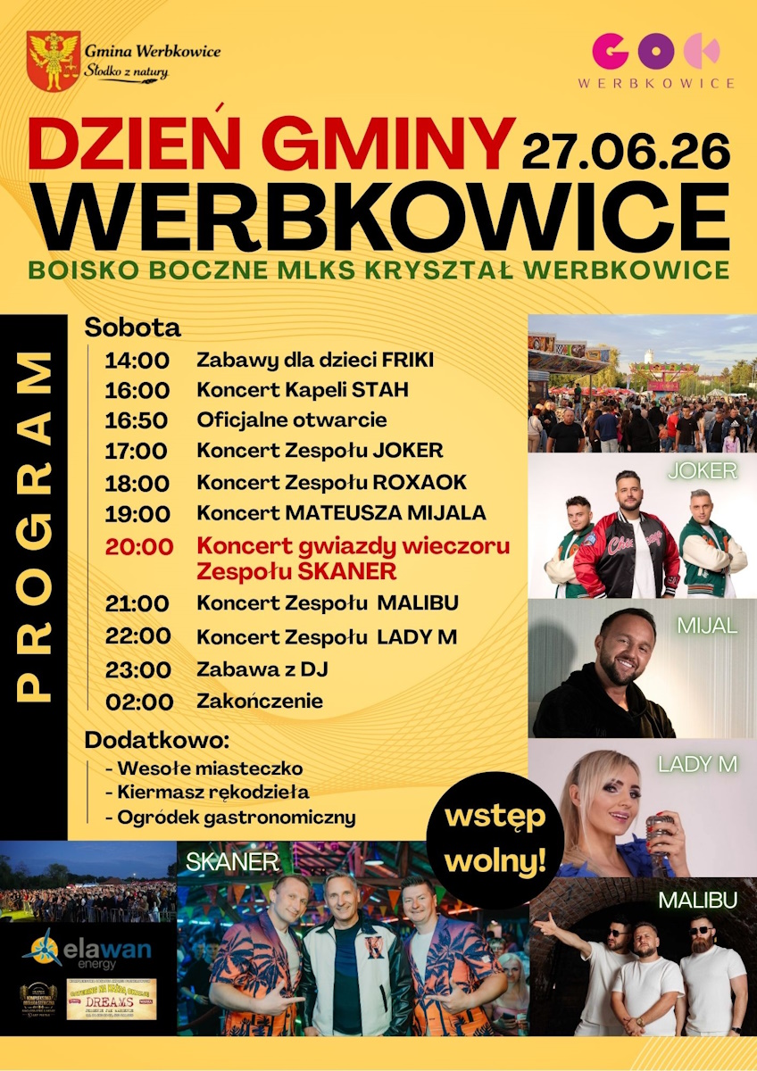 Plakat Dzień Gminy Werbkowice