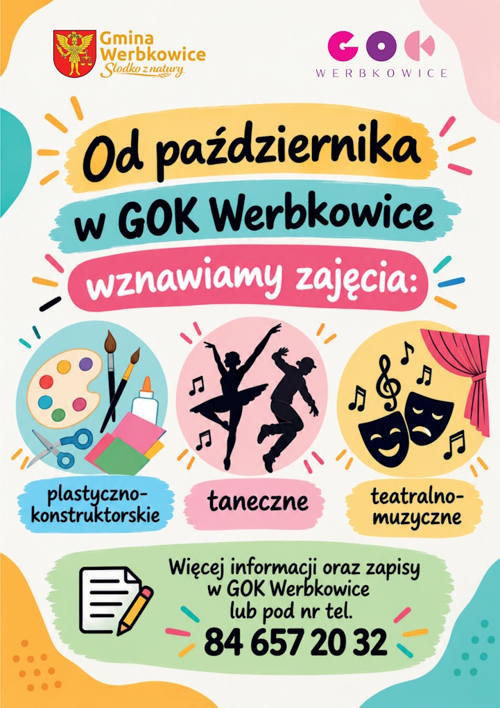 Plakat zajęcia GOK Werbkowice