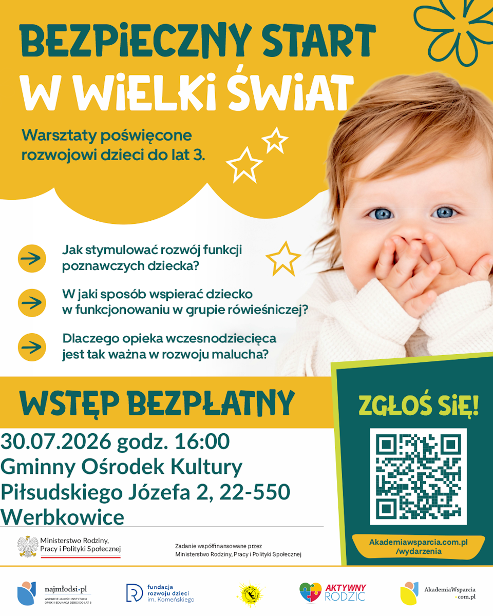 Plakat Bezpieczny start w wielki świat